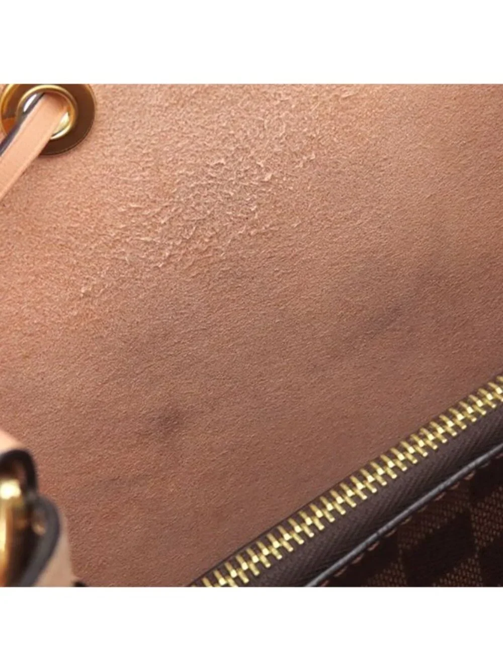 Louis Vuitton Shoulder Bag Neo Noe Damier Canvas Venus Gold Brown Pink Ebene